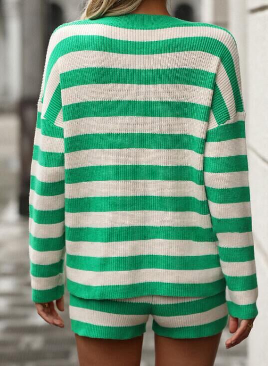 Striped long sleeve 2 piece set