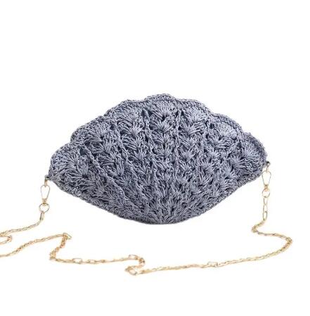 Miss Sparkling Crochet Shell-Shaped  Bag