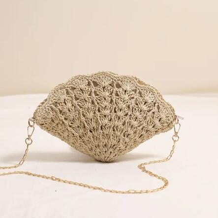 Miss Sparkling Crochet Shell-Shaped  Bag