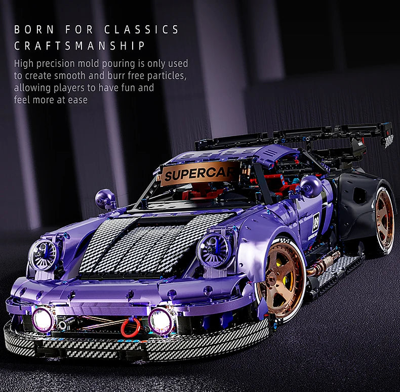 IN STOCK 10544 MOC Technical Remote Control Sports Car Building Blocks Assembling Bricks Model Toys for Boys Christmas Gift Set