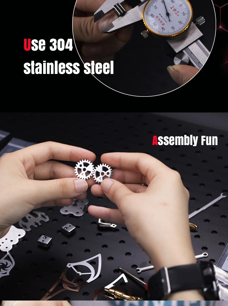 Punk 3D Wasp Stainless Steel Model Adult Assembly Kit Anti-Stress Metal Mechanical Insect Animal Toys Christmas Gift for Kids