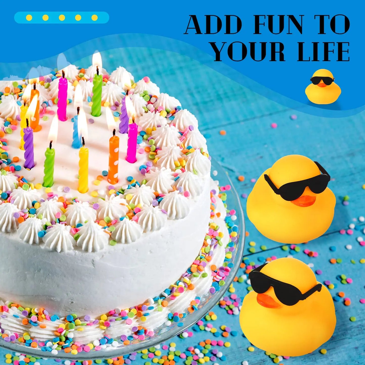 36/48/60 Pcs Rubber Duck in Bulk  Mini Yellow Rubber Duck Gifts Bath Float Bathtub Toys Tiny Ducks