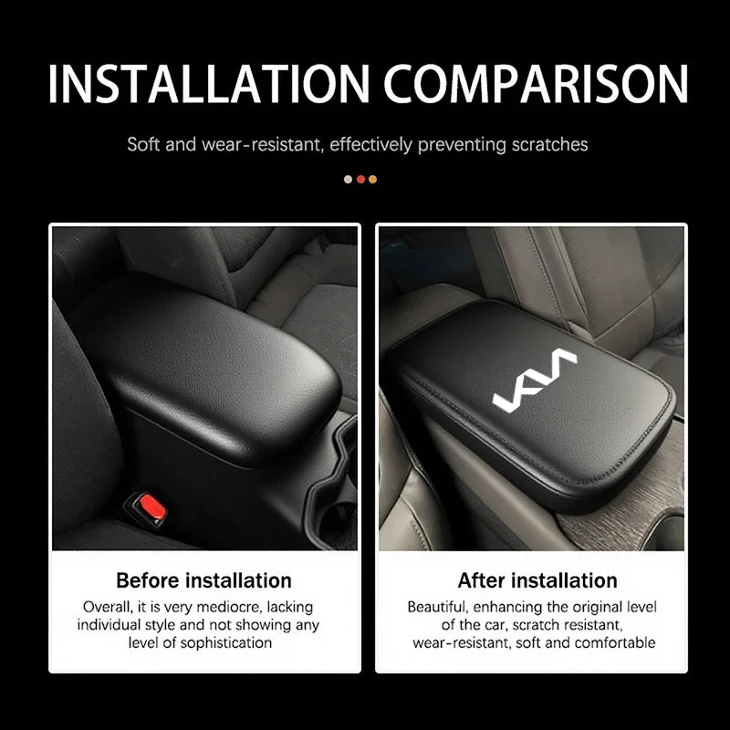 KIA Car Armrest Cover Cushion Armrest Box Protective Pad For KIA EV6 Stinger RIO Sorento Picanto Ceed Borrego Syros K4 K5 K8 K9