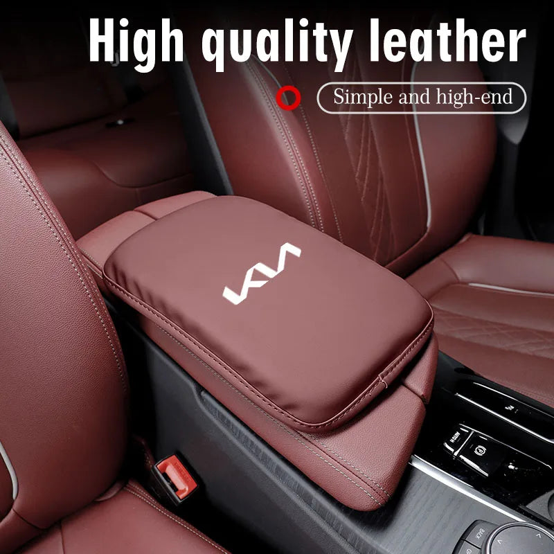 KIA Car Armrest Cover Cushion Armrest Box Protective Pad For KIA EV6 Stinger RIO Sorento Picanto Ceed Borrego Syros K4 K5 K8 K9