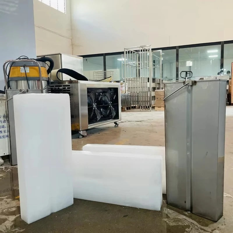 1 Ton Commercial Ice Cube Making Machine, Ice Machine for Cold Storage Building Cooling and Fresh Retention