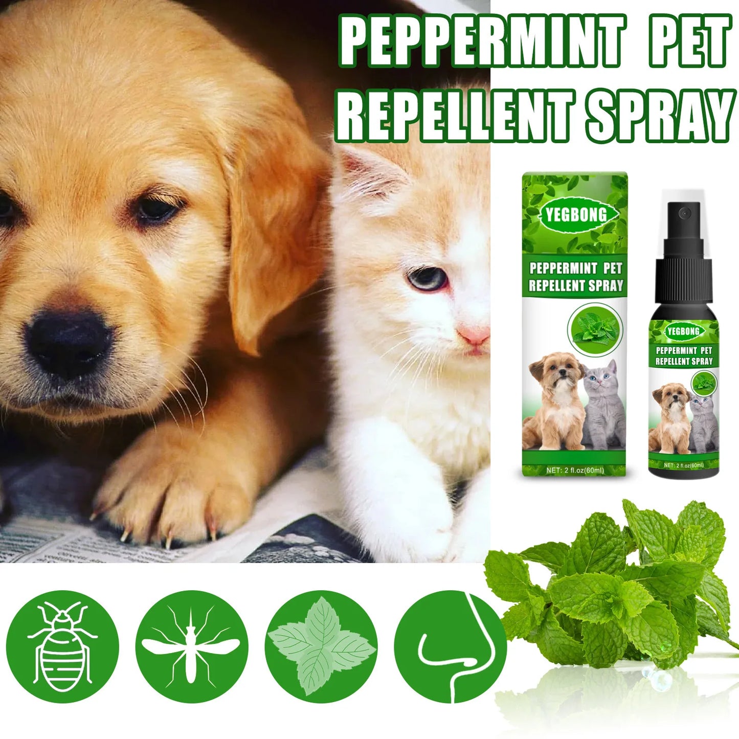 60ml Effective Pet Flea Killer Drops for Long-Lasting Relief from Fleas, Ticks, Lice, Mites and Ringworm in Dogs and Cats