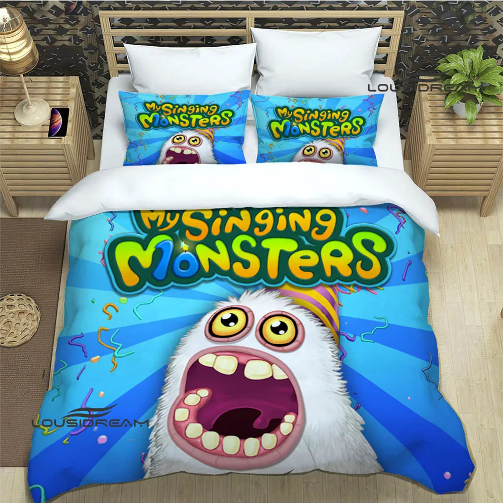 Game My Singing Monsters Bedding Sets exquisite bed supplies set duvet cover bed comforter set bedding set luxury birthday gift