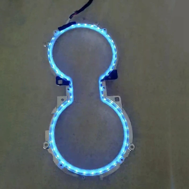 Car LED Central Cup Holder Lights Interior Decorative Lamp Atmosphere Ambient Light Ice Blue For Toyota Camry 2018-2022