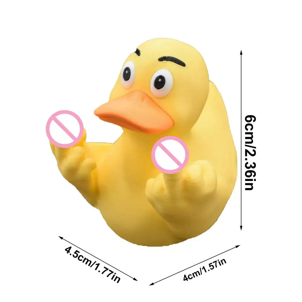 Middle Finger Duck Funny Middle Finger Duck Garden Statue Yellow Duck Middle Finger Ornament Home Bedroom Desk Car Decoration