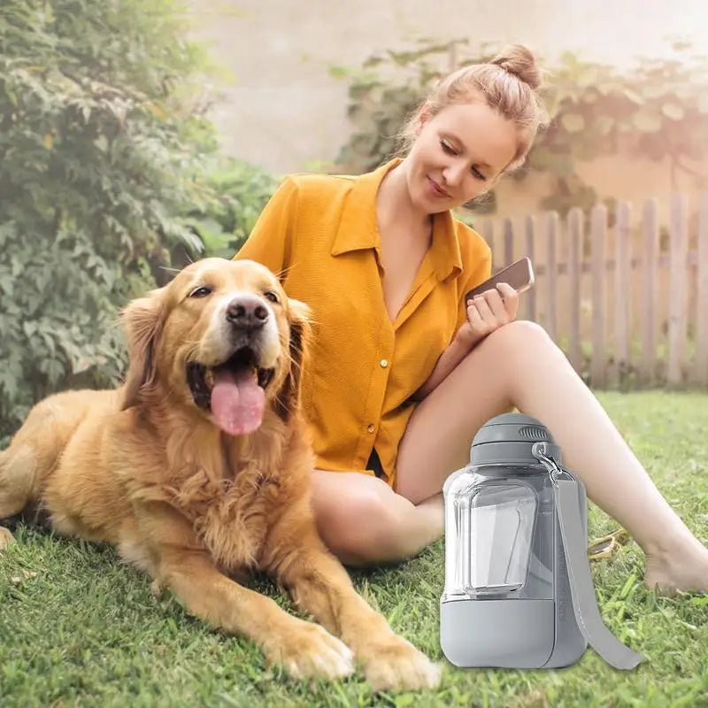 Portable Water Bottle For Dogs Dog Drinking Bottle For Travel Large Capacity Dog Water Dispenser 2 In 1 Puppy Drinking Bowl Leak