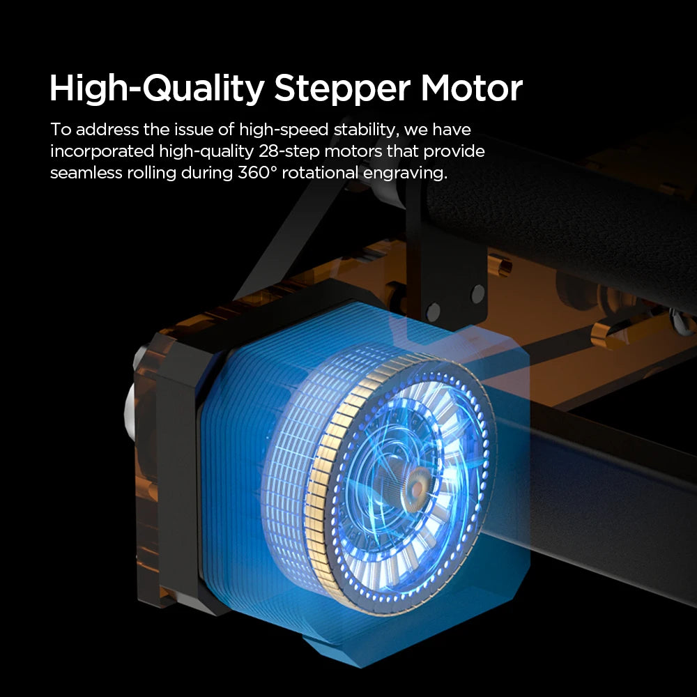 ACMER M3 Rotary Roller for 95% Laser Engraver Y-axis 360° Rotating 6-164mm Engraving Diameter Ideal for Cylindrical Objects