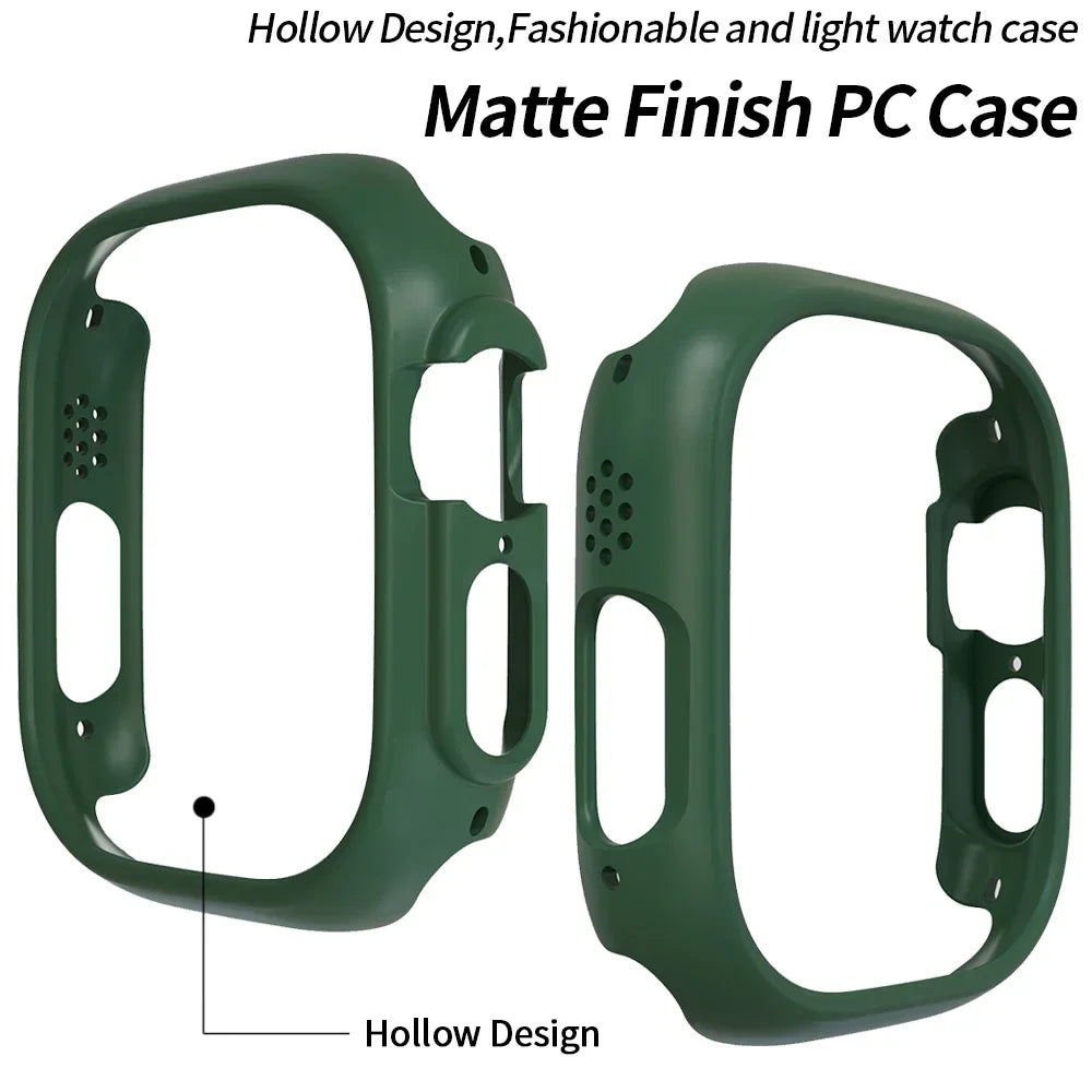 Matte Protective Cover for Apple Watch Ultra 2 PC transparent Bumper Hard PC Frame Protector Case for iwatch Ultra 49mm