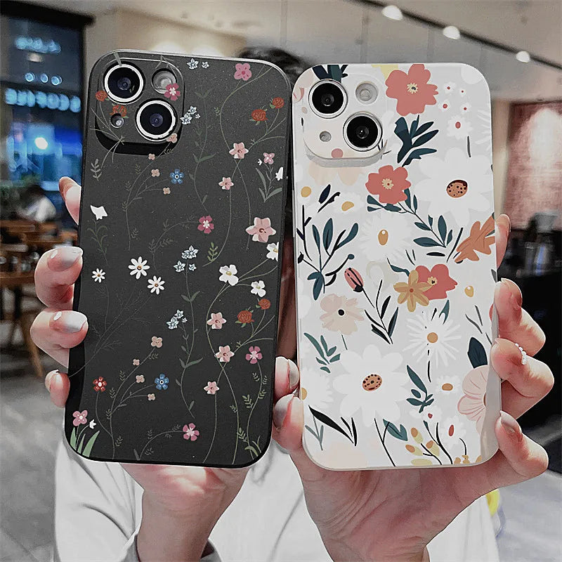 Summer Flower Print Phone Case For Xiaomi Mi 14 13 12 12T 13T Pro 11 Lite 5G NE Poco F5 X5 X6 M6 Pro Shockproof Silicone Cover