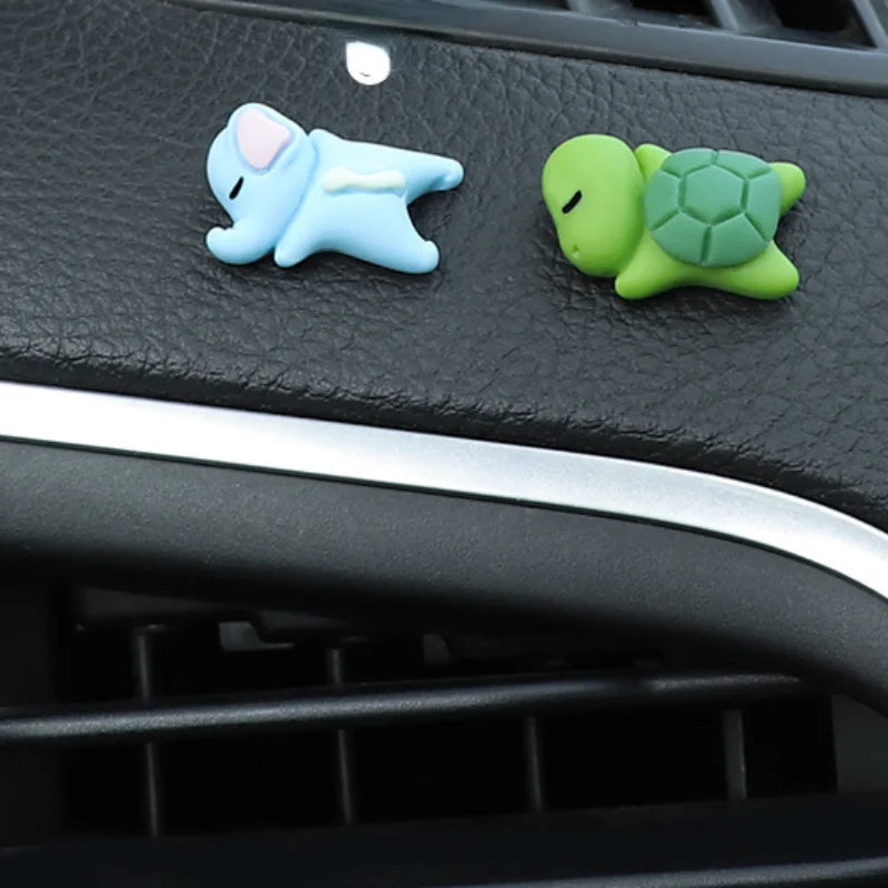 Cute Car Ornaments Car Center Console Display Screen Car Interior Decorations Little Turtle Cute Pendant Doll Girl