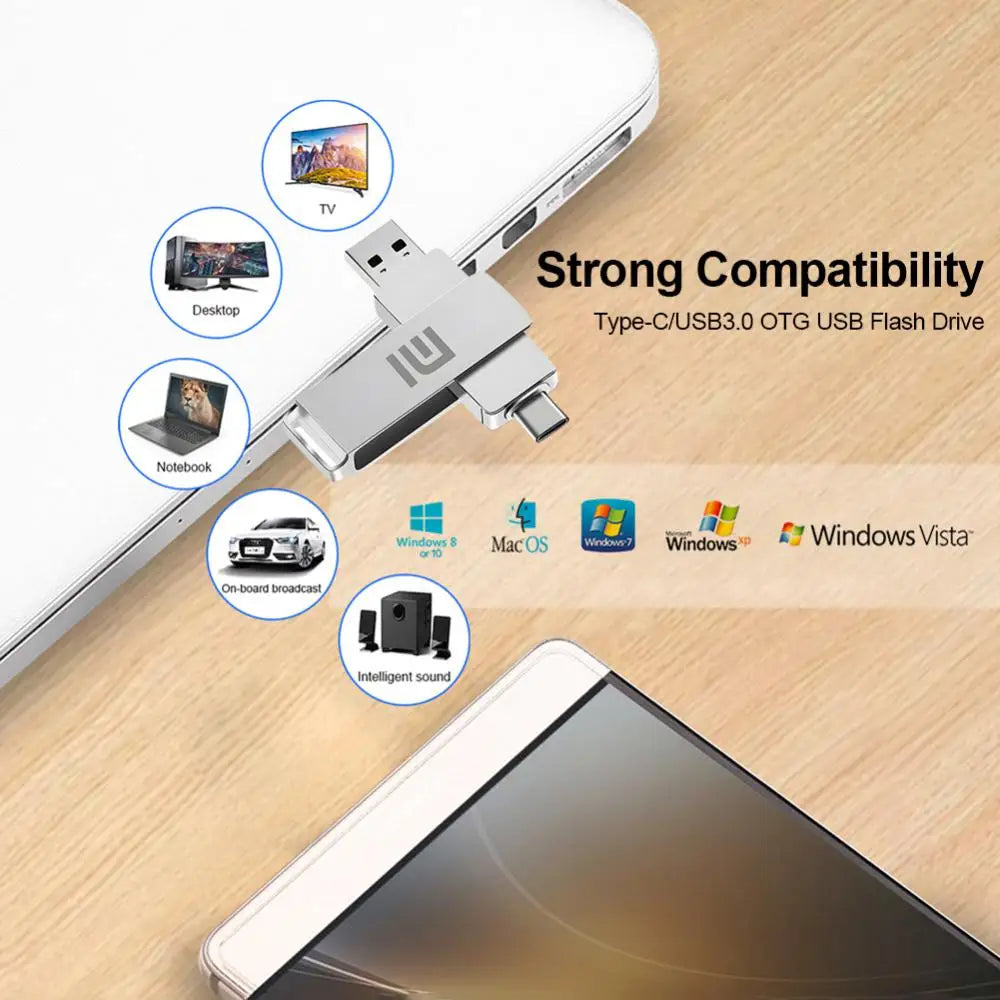 Original Xiaomi Metal USB Flash Drive 2TB USB U Disk Flash Drives High Speed Pendrive 1TB Portable USB Memory Drive Accessory