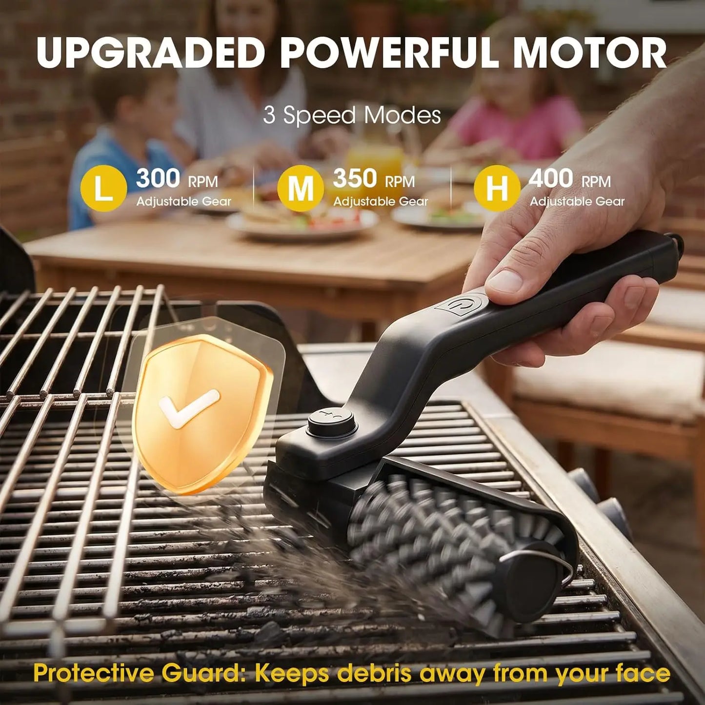 Electric Rotating BBQ Grill Brush Heavy Duty Grease Cleaner New Roller Brush Cleaning Barbecue Grid Brush Tool or Brush Head