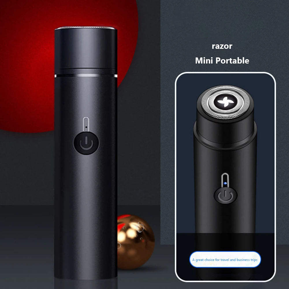 Portable Electric Shaver USB Rechargeable Mini Electric Shaving Tool Washable Cordless Shaver Floating Shave for Men Home/Travel