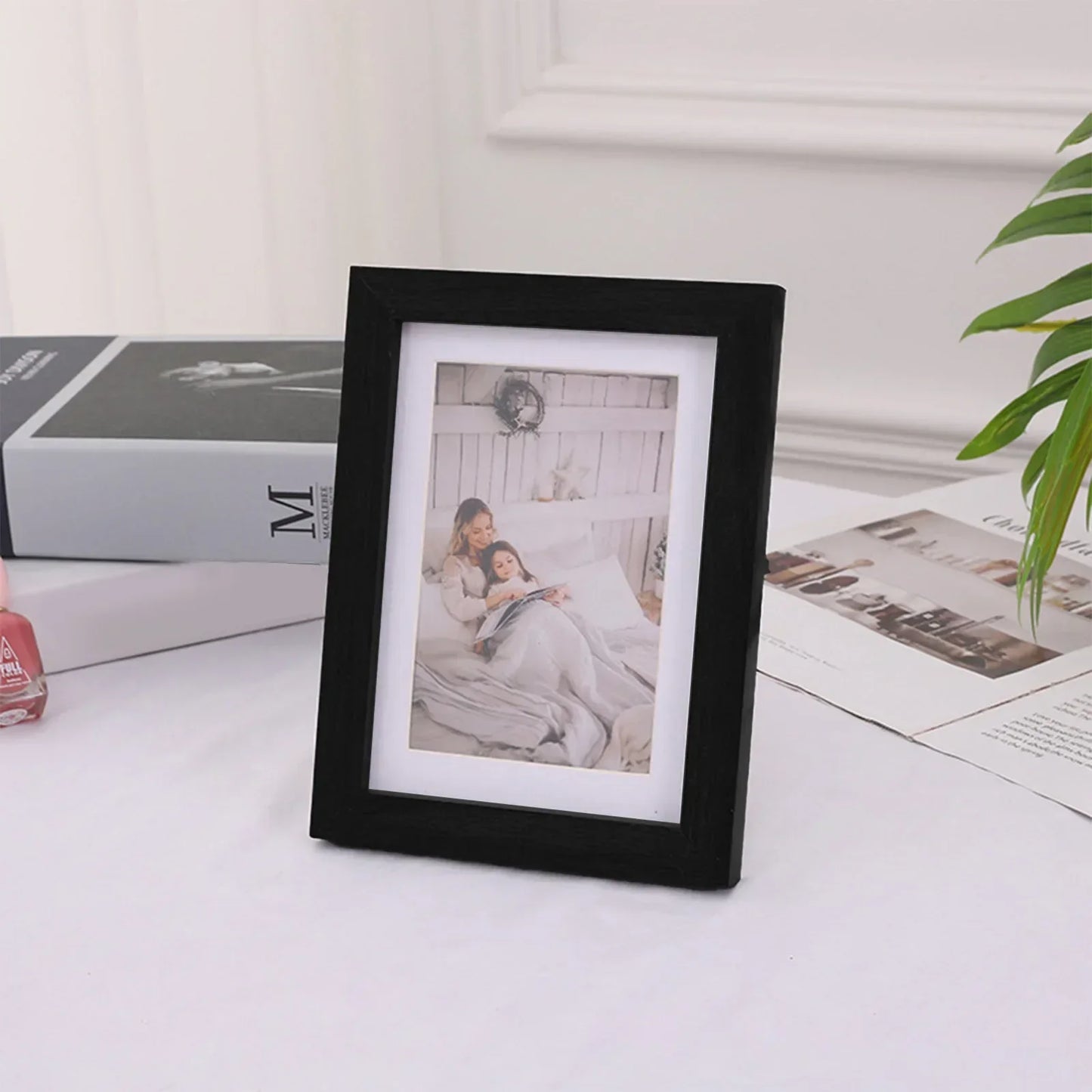 Photo Frames Black Picture Frame Poster Frame 4x6 Inches For Wall Or Tabletop Plastic 6x4 Inch Frame Black Classic Style Square