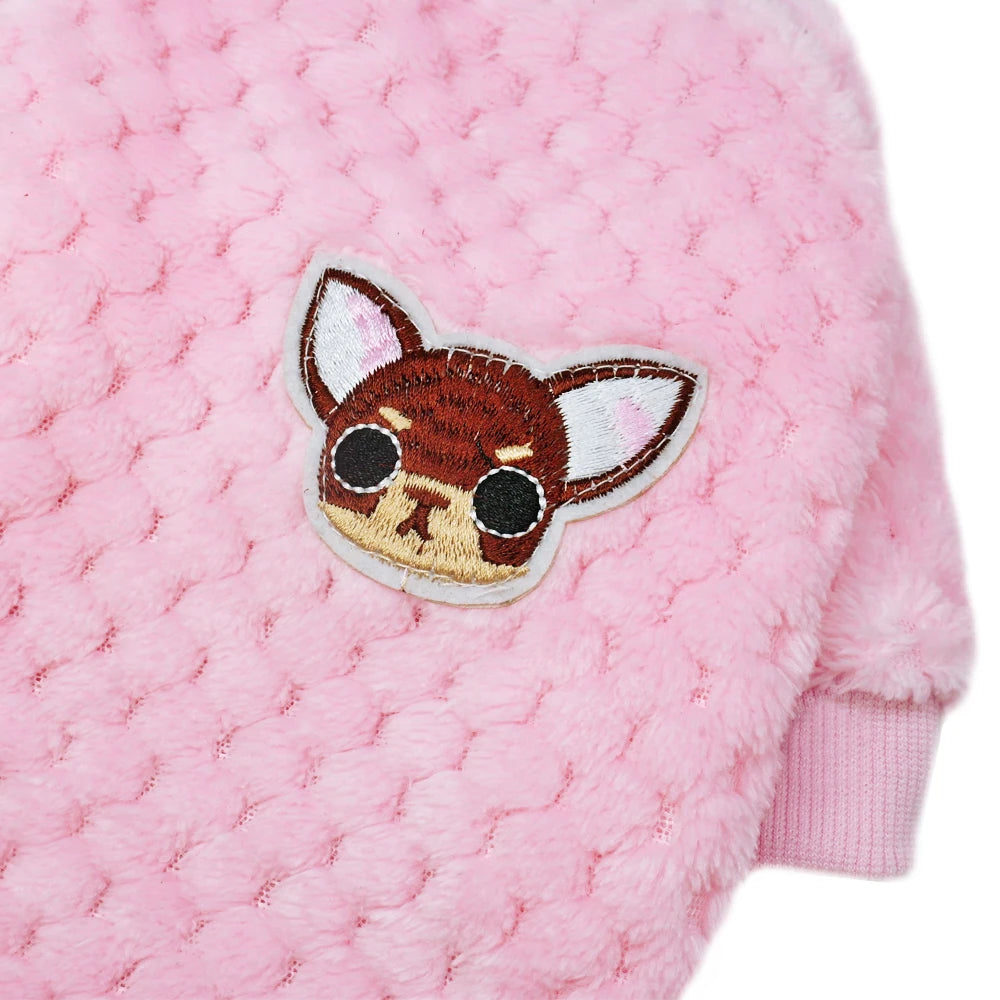 Cute Dog Clothes For Small Dogs Chihuahua Yorkies Pug Clothes Coat Winter Dog Clothing Pet Puppy Jacket Ropa Perro Pink S-2XL