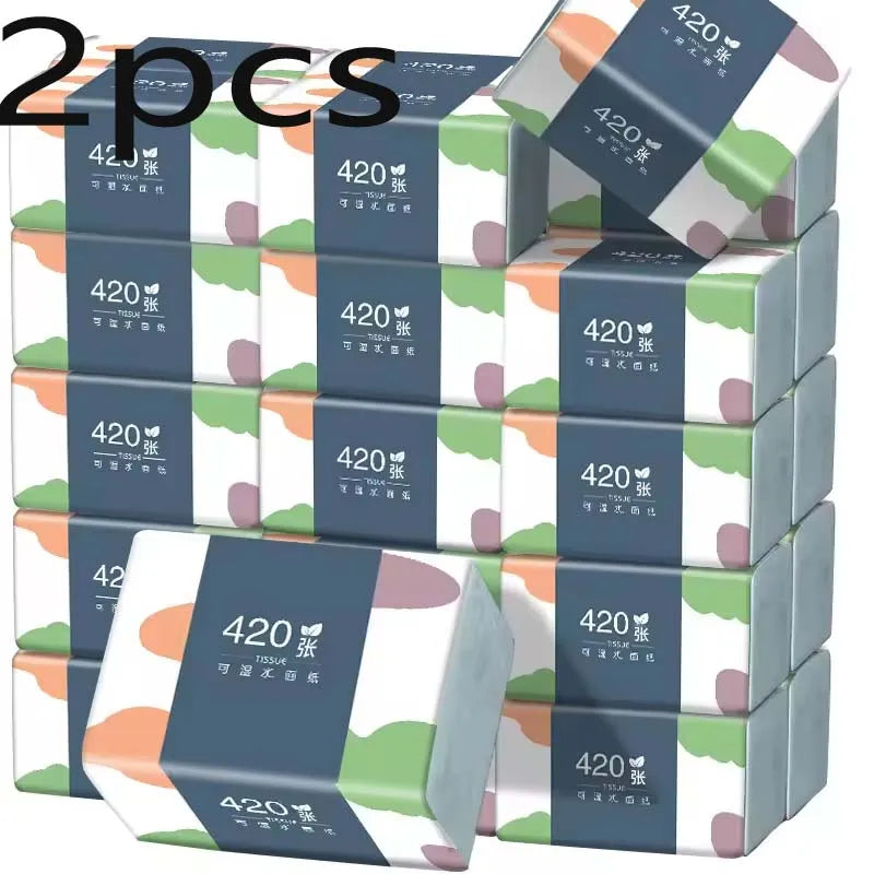1-9PCS Box Paper Towel Whole Box Affordable Household Toilet Paper Virgin Wood Pulp Paper Towel Home Napkins Toilet Paper