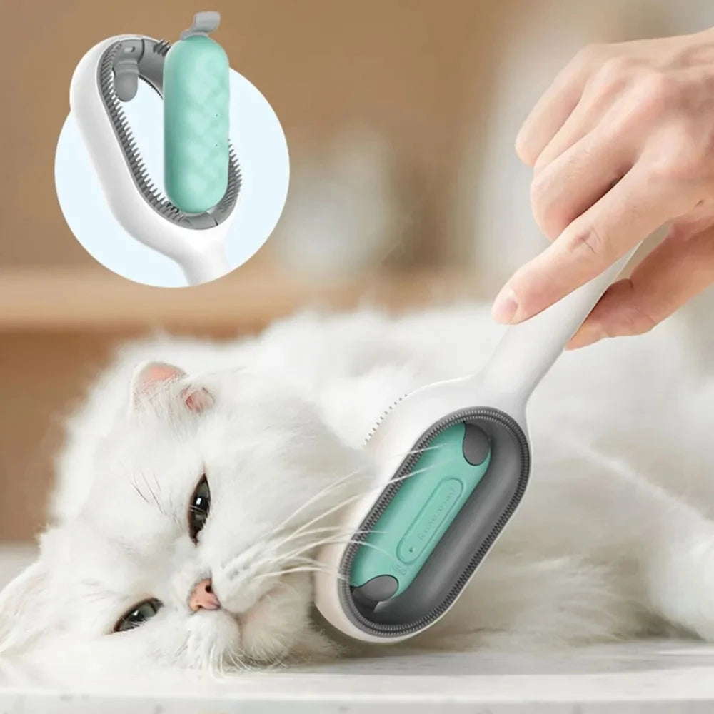 Cat Brush Pet Grooming Comb With Water Tank Double Sided Hair Removal Brush For Cats Dogs Remove Floating Hair Cat Accessories