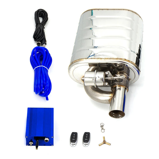 2"/2.5"/2.75"/3'' Inch Exhaust Muffler With Dump Vacuum Valve Stainless Steel Exhaust Cutout Remote Control Set Pump Controller