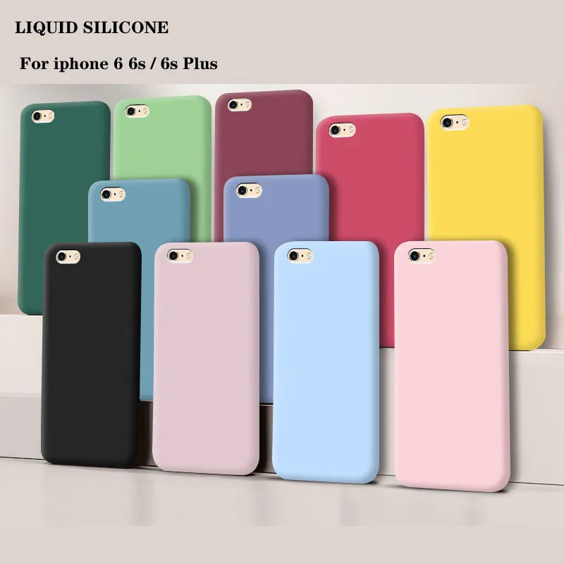 Fundas Original Case For iphone 6 6s Shockproof Liquid Silicone Protective Phone Back Cover for iphone6 Plus