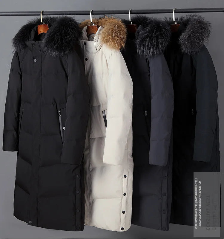 Down Jacket Man Long Men's Puffer Jacket Winter Coats For Men Duck Down Jacket Men Parkas Overcoat Padded Cold Clothes Feather