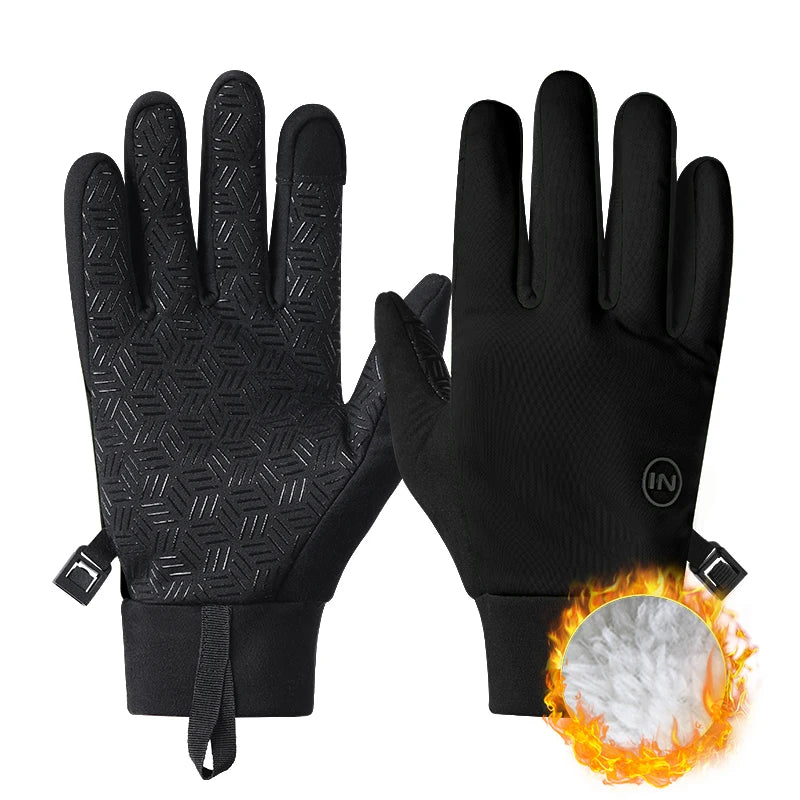 INBIKE Touchscreen Winter Gloves for Men Windproof Thermal Insulated Road Bike Cycling Gloves Man for Cold Weather E-Bike Riding
