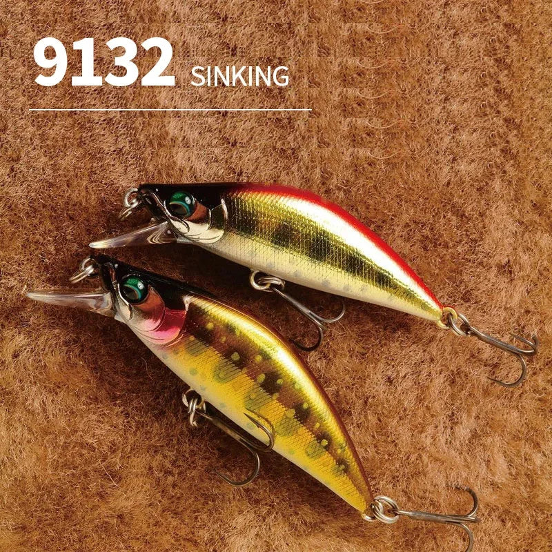 Japan Design Pesca Wobbling Fishing Lure 50mm 5.2g Sinking Minnow Isca Artificial Baits for Bass Perch Pike The Stream Trout