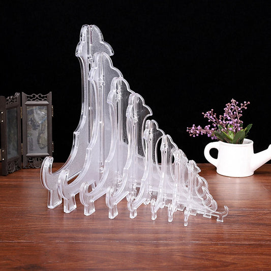 3-7Inch Plastic Easels Plate Holder Weddings Photo Picture Frame Display Stand Dish Stand Rack Pedestal Holder Home Decoration