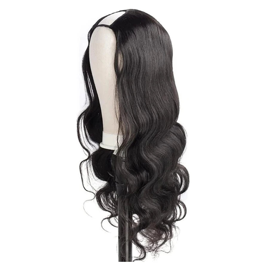 250% Kinky Straight U Part Wigs Human Hair No Leave Out No Glue Brazilian Body Wave U Part Human Hair Wigs For Women Virgin Hair