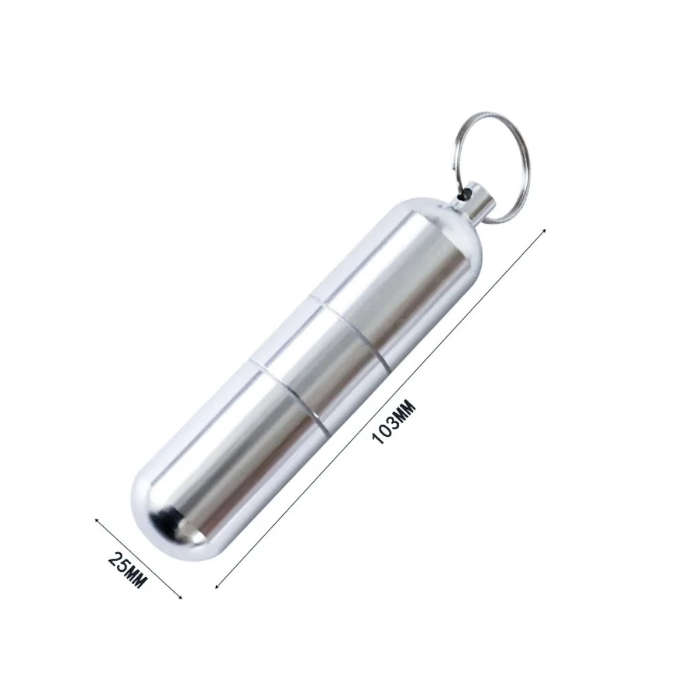 Waterproof aluminum alloy detachable airtight travel storage tube portable metal outdoor storage box