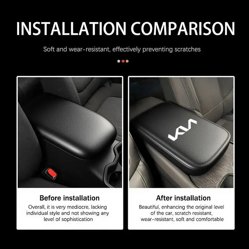 KIA Car Armrest Cover Cushion Armrest Box Protective Pad For KIA EV6 Stinger RIO Sorento Picanto Ceed Borrego Syros K4 K5 K8 K9