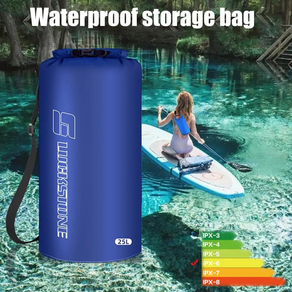 PVC Waterproof Bag 3/5/8/12/15/25/35/75L Outdoor Swimming Bag Diving Compression Storage Dry Bag For Man Women Kayaking Backpack