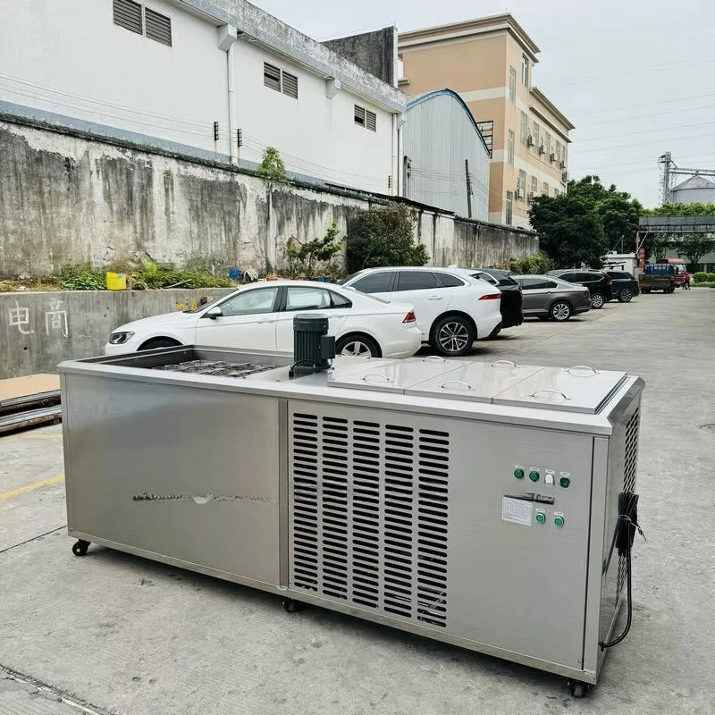 1 Ton Commercial Ice Cube Making Machine, Ice Machine for Cold Storage Building Cooling and Fresh Retention