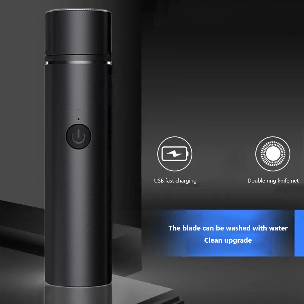 Portable Electric Shaver USB Rechargeable Mini Electric Shaving Tool Washable Cordless Shaver Floating Shave for Men Home/Travel