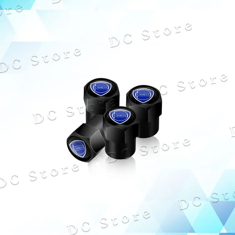 4Pcs Car Decor Metal Emblem Wheel Tire Valve Stem Caps Tyre Air Dust Cover For Lancia Logo Delta 3 Musa Ypsilon Phedra Voyage