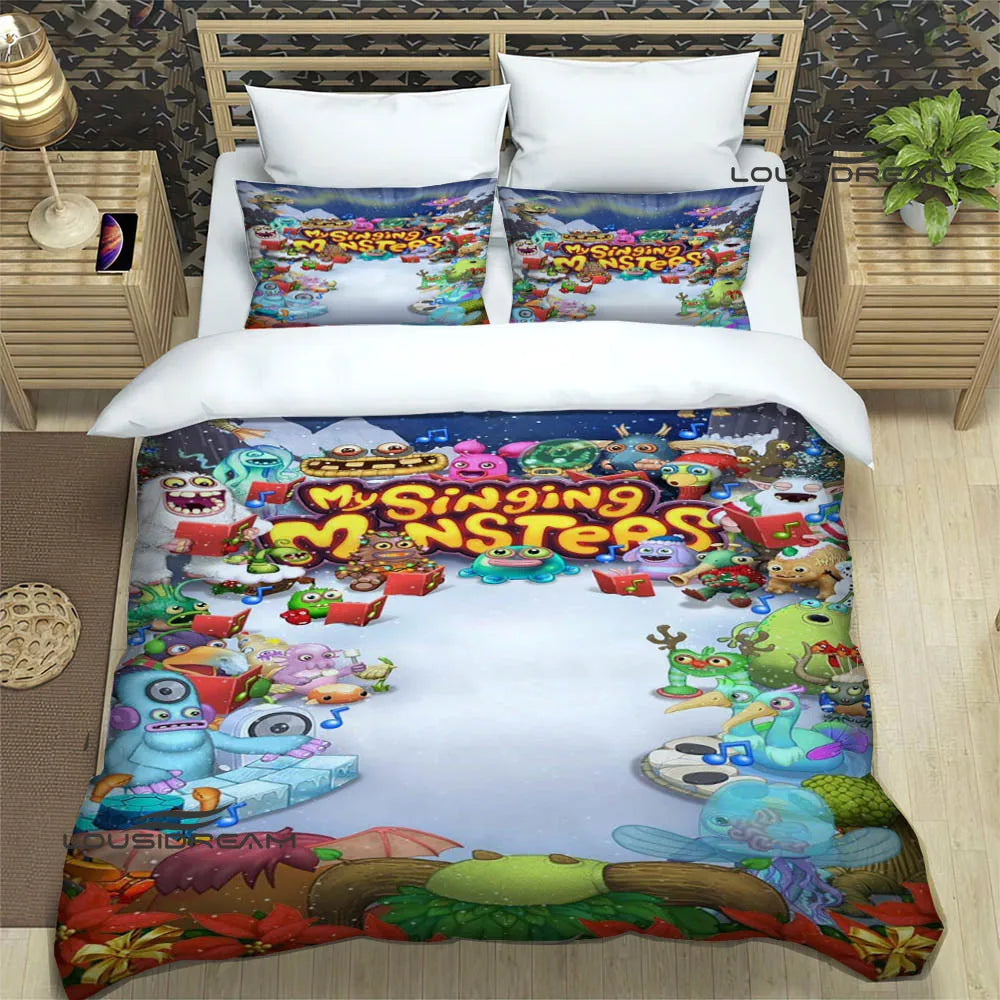 Game My Singing Monsters Bedding Sets exquisite bed supplies set duvet cover bed comforter set bedding set luxury birthday gift