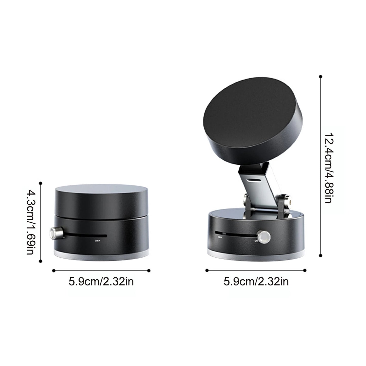 Vacuum Suction Cup Magnetic Car Phone Holder Double-Sided Foldable Magnetic Auto Phone Bracket For Car Interior Accessories