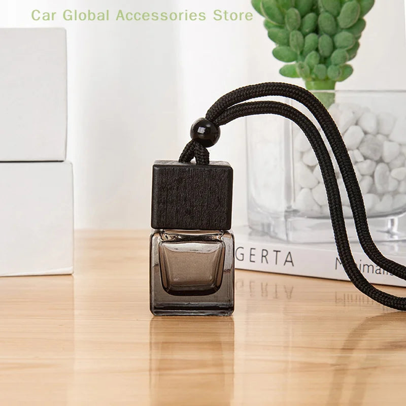 Dyed Square Cap Black Cap Empty Bottle Car Essential Oil Diffuser Fragrance Air Freshener Scent Perfume Bottle Ornament