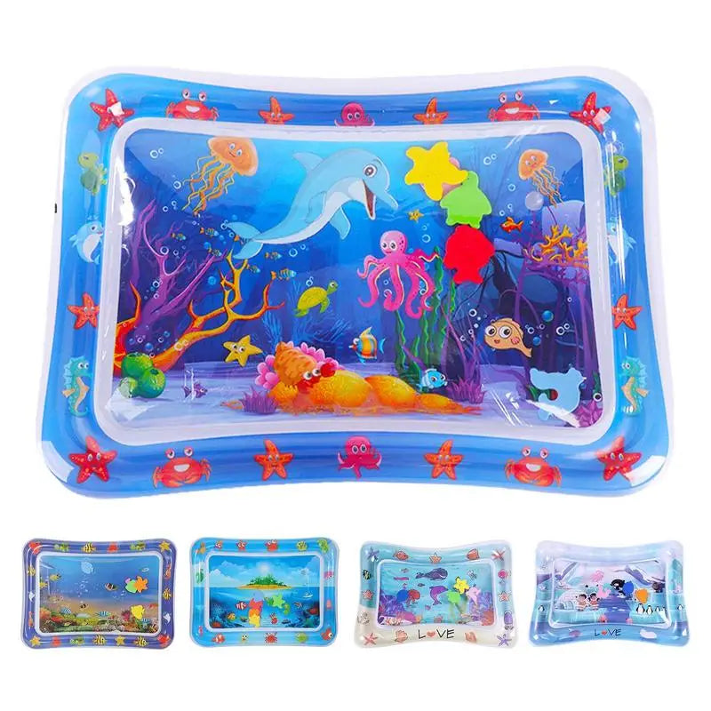 Water Sensory Play Mat Thickened Inflatable Water Mat For Cat And Dog Pet Playmat With Fish Sea Ocean Theme Sensory Toy Water