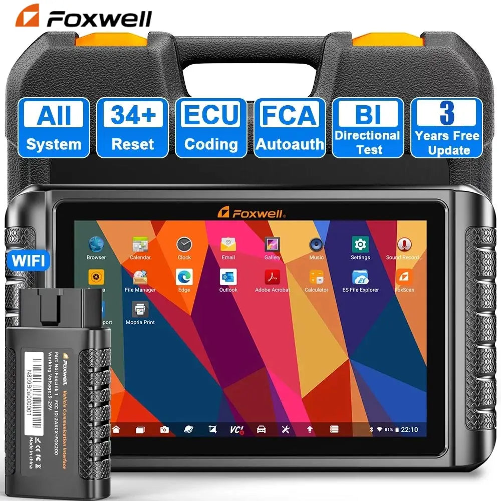 2025 FOXWELL Professional Car Scanner NT1009 Bidirectional Test Advanced ECU Coding 34+ Reset All System Diagnosis OBD2 Scanner