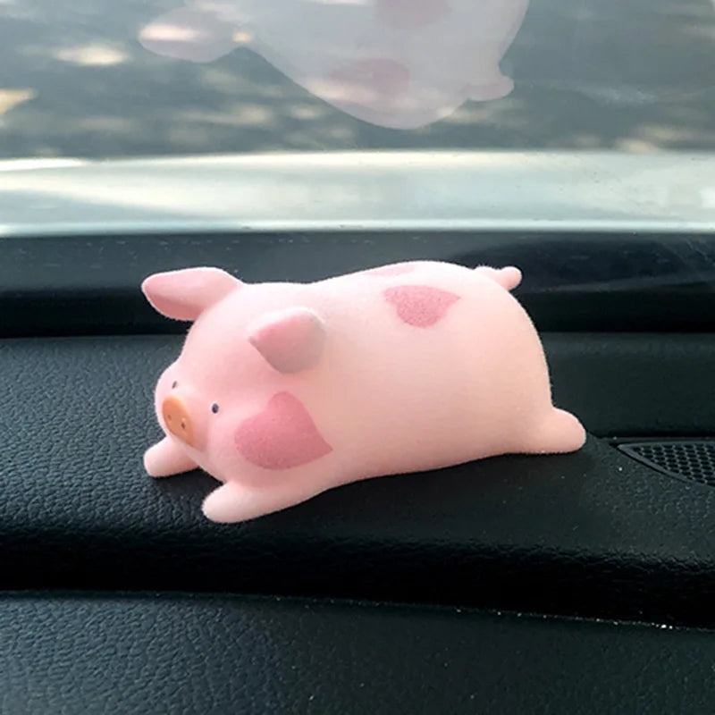 Cute cartoon pig car decoration creative female car center console car interior decoration car hanging accessories