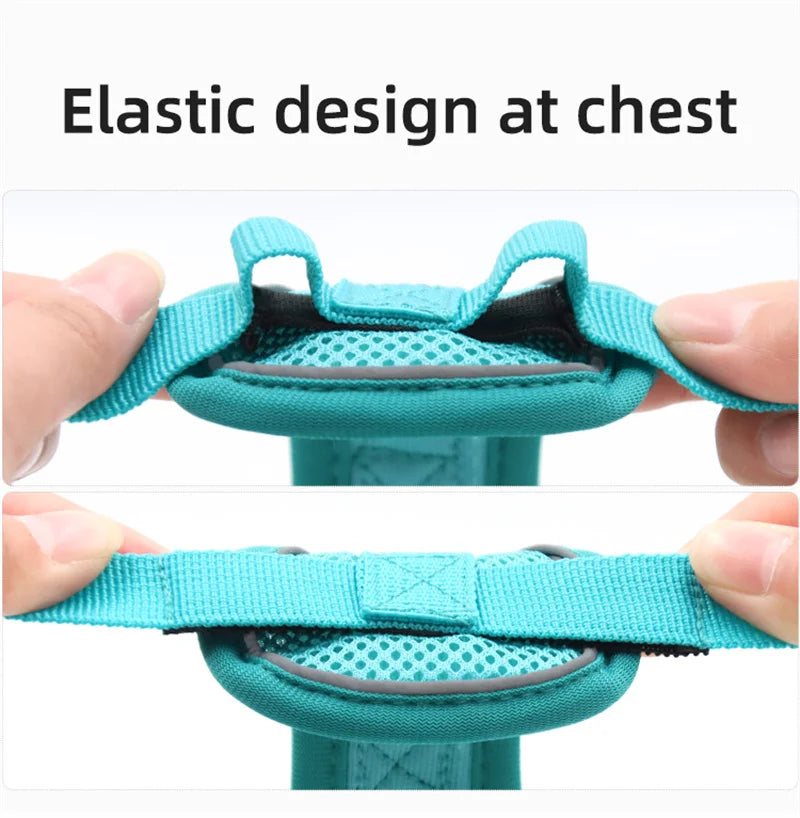 Fashion Reflective Cat Harness and Leash Sets Breathable Mesh Pet Harnesses for Small Dogs Cats Kitten Accessories collier chat