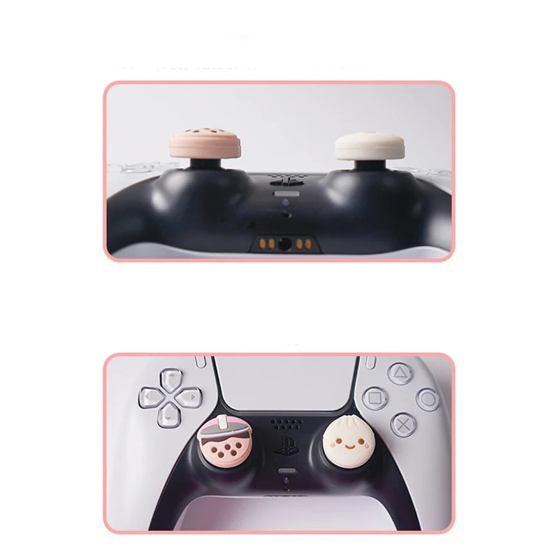 Cute Silicone Thumb Stick Grip Cap Joystick Cover For Sony PS5 PS4 PS3 Xbox One/360 Slim Series X/S Switch Pro ThumbStick Case