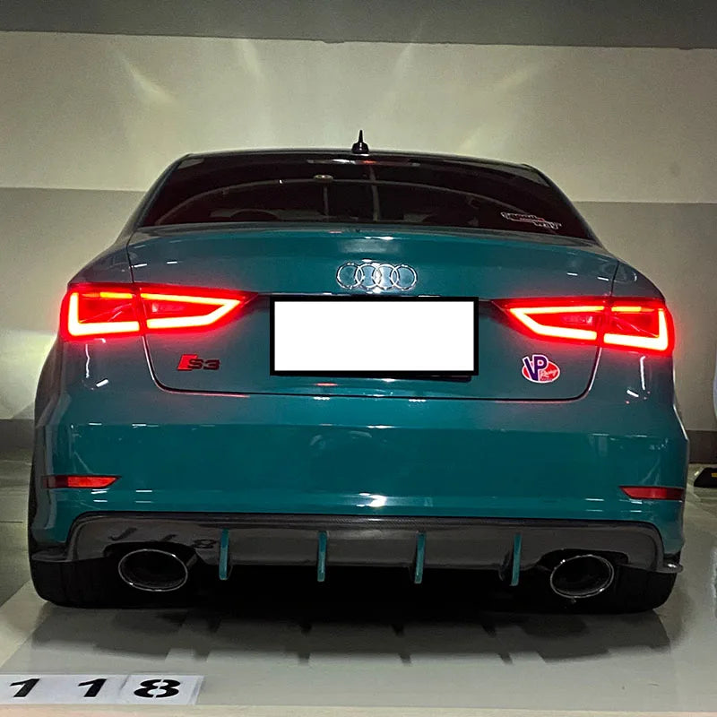 Oval Exhaust Tip For For Audi A3 A4 A5 A6 A7 Upgrade To RS3 RS4 RS5 RS6 RS7 Look Tailpipe Nozzle Exhaust System Muffler Tip