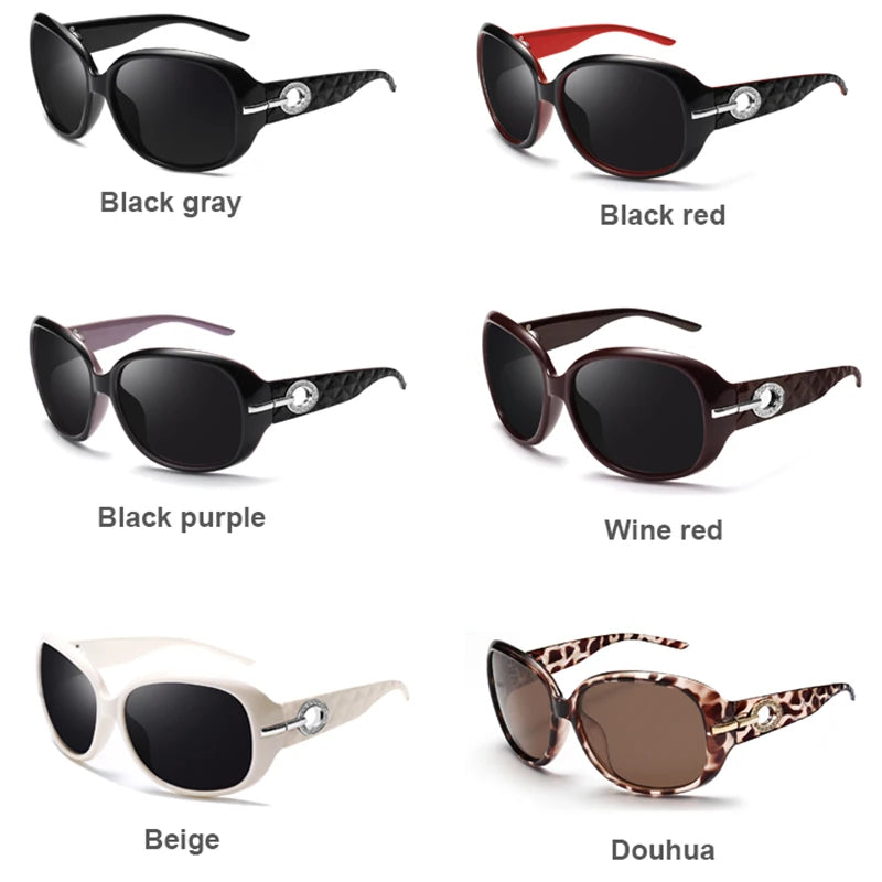 Women's Polarized Sunglasses UV400 Retro Diamond Butterfly Frame Eyewear Fashion Wear Sunscreen Glasses Traveling Ladies Sunglas