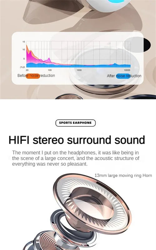 NEW Bluetooth 5.3 Wireless Bone Conduction Headphones T75 Clip Ear Music Noise Canceling Headset HD Call Sports Gaming Earphone