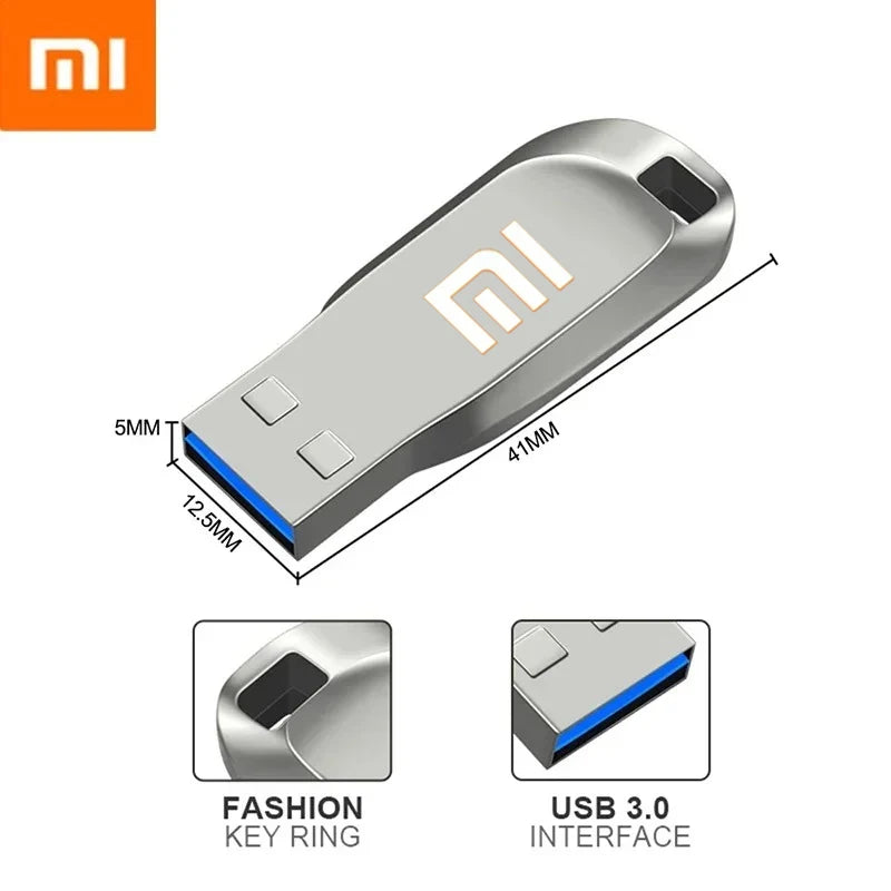 Xiaomi U Disk Metal 2TB Flash Drive USB 3.0 High Speed File Transfer 2TB 1TB Ultra-large Capacity Waterproof Computer Pen Drive